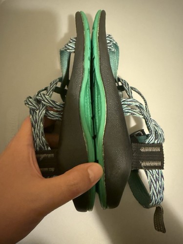 CHACO Teal/Purple Strappy Big Kids Sandals 2 - Picture 2 of 6