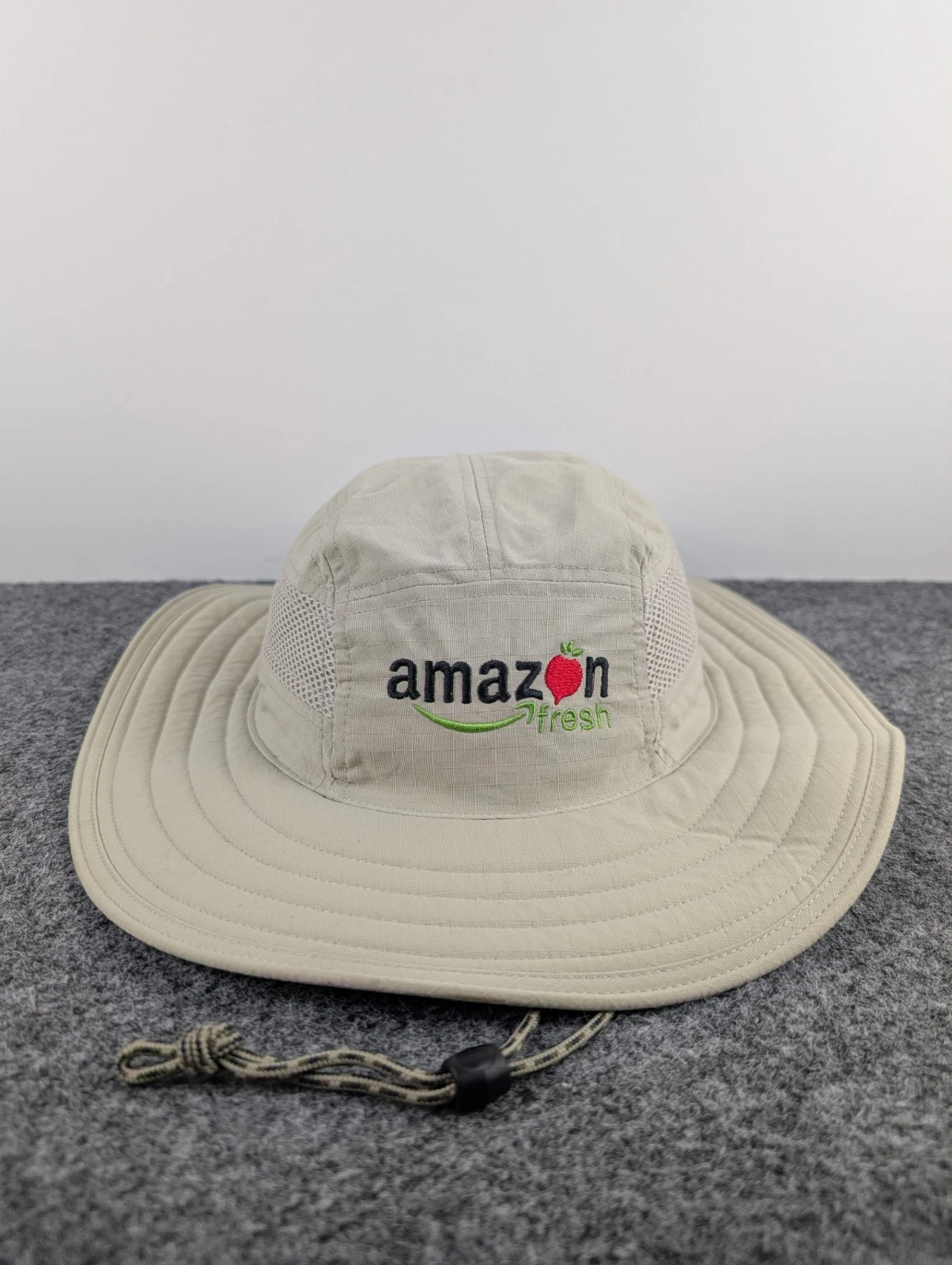 Amazon Fresh Bucket Hat Boonie Sun Cap Employee Issued Tan Adult Bora Bora OSFM