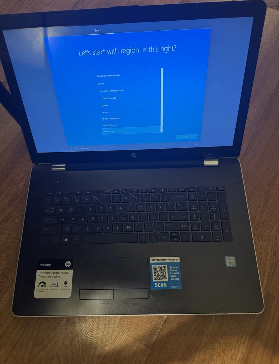 HP Intel Core i5 7th Gen. PC Laptops & Netbooks More than 17 in