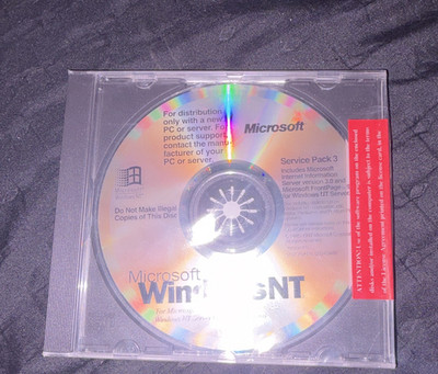 Microsoft Windows NT server DVD version 4.0 server pack three ￼