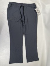Skechers Barco Scrubs 3PKT Drawcord Knit Waist Pants Womens Size ST Pewter NWT