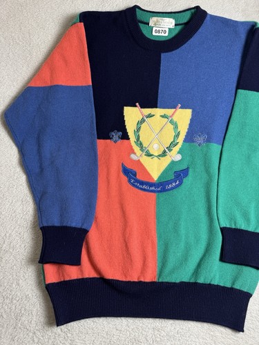 Vintage St Michael Marks & Spencer Sweater Mens UK Medium Golf 100 Pure Wool - Picture 3 of 12