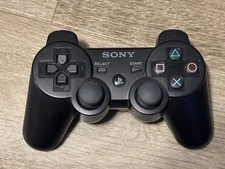 Sony PlayStation 3 Sixaxis Black PS3 Controller OEM Authentic Tested Works Good