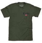Coors Banquet The Legend Left Chest Front and Back Print Mens T Shirt Military
