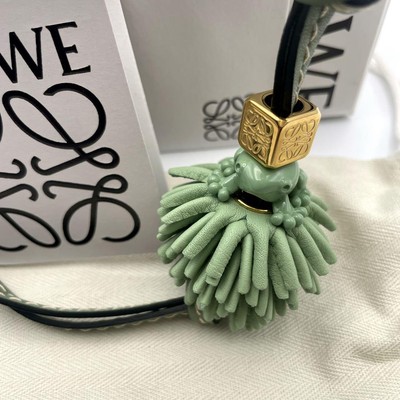 Loewe Bag Charm Frog Cube Gold Anagram Leather | eBay