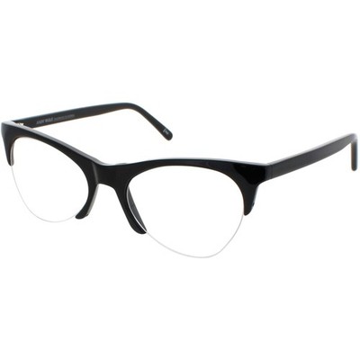 Andy Wolf Women's Eyeglasses Black Acetate Cat Eye Shape Half Rim Frame 5078 A