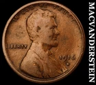 1916-S Lincoln Wheat Cent- Scarce Better Date No Reserve #J7221