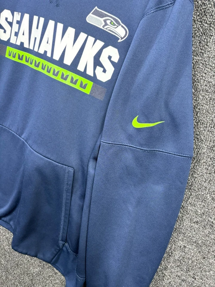 Nike Seattle Seahawks NFL Therma-Fit Hoodie On Field Apparel Youth Size L 14-16 - Image 4 of 4