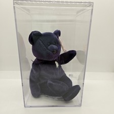 Ty Beanie Baby Princess Diana Bear 1997 PE Pellets China w/ Tag Display Case