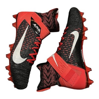 Men's Nike Alpha Menace Elite 2 Flyknit Football Cleats Black BV2077-009 Size 14