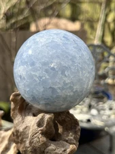 Celestite Ball : Inner Peace : Wisdom : Gentle Strength 80mm 8