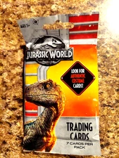 JURASSIC WORLD FALLEN KINGDOM "1 PACK" OF TRADING CARDS - 2018 - "READ"