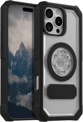 Rokform iPhone 16 Pro Max Hülle Crystal Series Magnet RokLock Twist Lock Schwarz