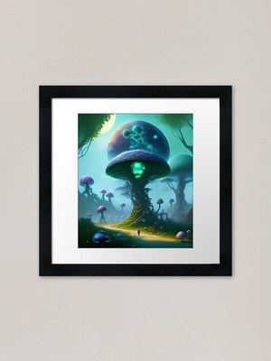 Der majestätische mykologische Monolith F gerahmtes Wandbild Poster Leinwanddruck Bild