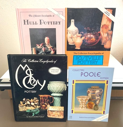 Collectors Encyclopedia of McCoy Hull Roseville Poole Pottery - Lot of 4 Books