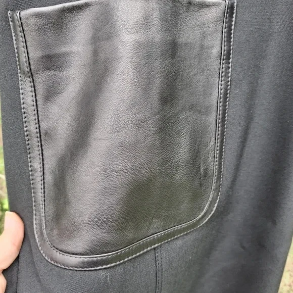 Burberry Dress long sleeve with leather pockets size 14 NWT - Image 3 of 4