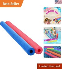 Vibrant 2-Pack Floating Pool Noodles - 52 Inch Foam Tubes for Summer Fun