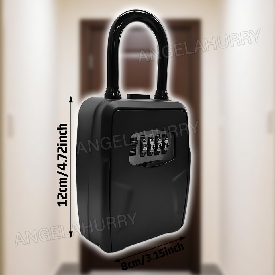 Portable Combination Lock Key Safe Storage Box Padlock Security Home ...