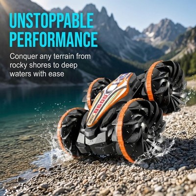 JJR/C Amphibious RC Stunt Car Gesture Control 4WD Off Road Remote Toy Gift