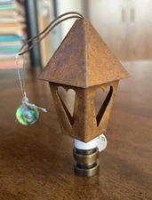 Preowned Vintage NOS Nautical Lantern / Ball Metal Lamp Finial