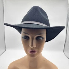 Dorfman Pacific Outback Hat Unisex OSFM Packable Black 100% Wool Indiana Jones