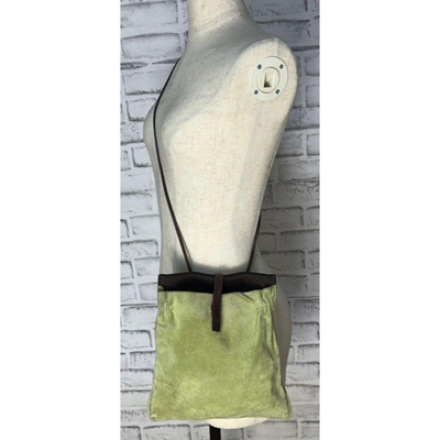 MIU MIU 99AW Archive Shoulder Bag - Green Suede & Mesh, Used, Rare
