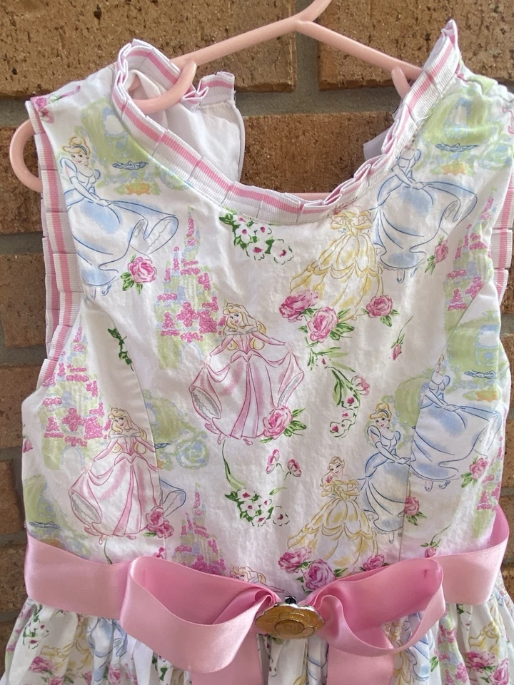 DISNEY STORE Princesa Algodón Bella Vestido Elegante Cenicienta Aurora Niñas 7 Foto 2 de 4