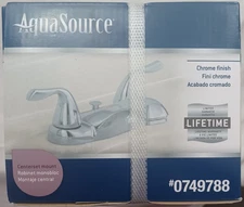 AquaSource Two-Handle Centerset Bathroom Faucet 0749788 New In Box