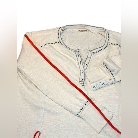 NWOT Free People We The Free Taylor Henley Tunic Top | Vintage White | Sz Large