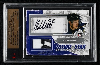 2010-11 ITG Ultimate Memorabilia 10th Edition 14/19 Oscar Moller Patch Auto 4f5
