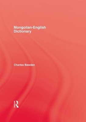 Mongolian English Dictionary by  Bawden - 9781138976368