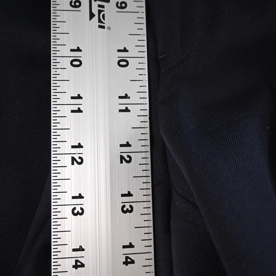 Pantalones de vestir plisados de lana de franela azul marino 38x30 hechos en EE. UU. de colección para hombre Foto 3 de 4