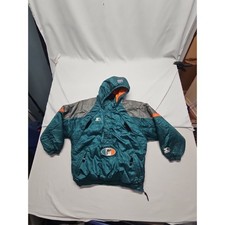Starter Miami Dolphins Vintage 90's Pro Line 1/2 Zip Hooded Jacket Youth Size M