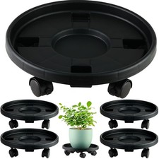 5 Pakcs Large Plant Caddy with Wheels 15.8" Rolling Plant Stands Heavy-duty P...