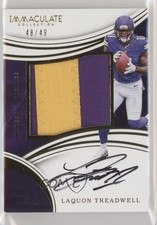 2016 Panini Immaculate Premium Rookie 48/49 Laquon Treadwell #LT Patch Auto 5w7