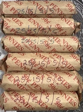 LINCOLN WHEAT CENT PENNY ROLL 1920, 1930, 1940 & 1950s mixed dates (50 coins)