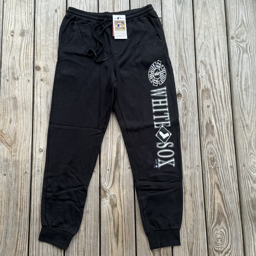 Herren Mitchell & Ness Chicago White Sox Jogger Jogginghose Schwarz Größe Medium