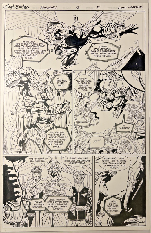 Leonard Nimoy's PriMortals #13 Pg. 5 Original Comic Art Tekno-Comix Asimov