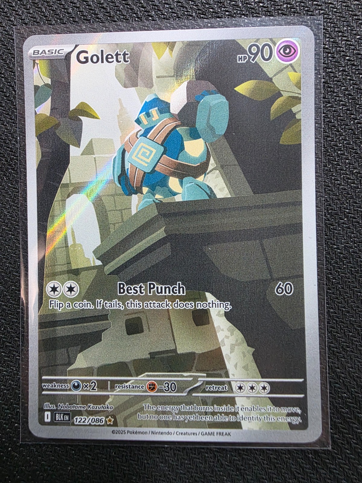 Golett 122/086 NM – Illustration Rare – 2025 TCG Pokémon Black Bolt
