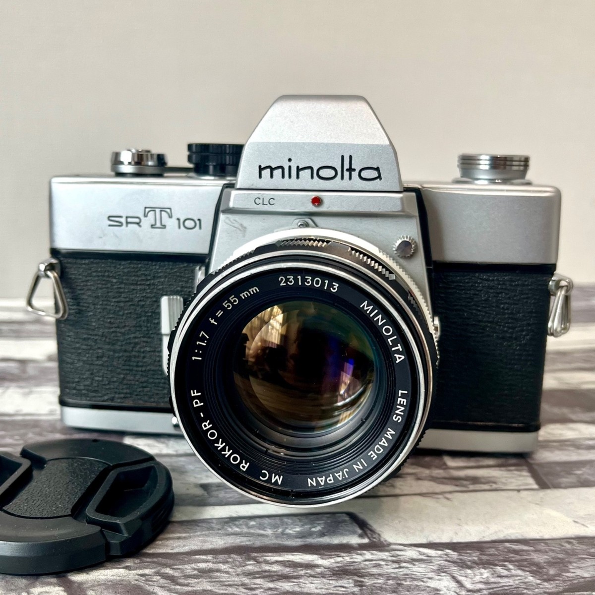 MINOLTA SRT 101 SLR 35mm Film Camera w/ MC ROKKOR-PF 55mm F1.7