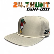 2F.7 24.7 Hunt Can-Am Limited Edition Rope Hat Beige Snapback Hunting