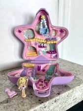 Vintage Polly Pocket 1992 Fairy Fantasy Purple Star COMPLETE Pink Otter Bluebird