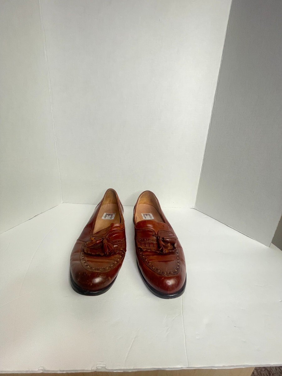 Cable & Co Shoes Mens 10 Brown Leather Pebble Grain Kilt  display picture 3