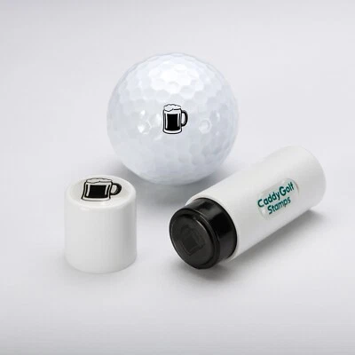 CADDYGOLFSTAMPS Bier Pint Glas Fußball Design Golfball Stempel Marker