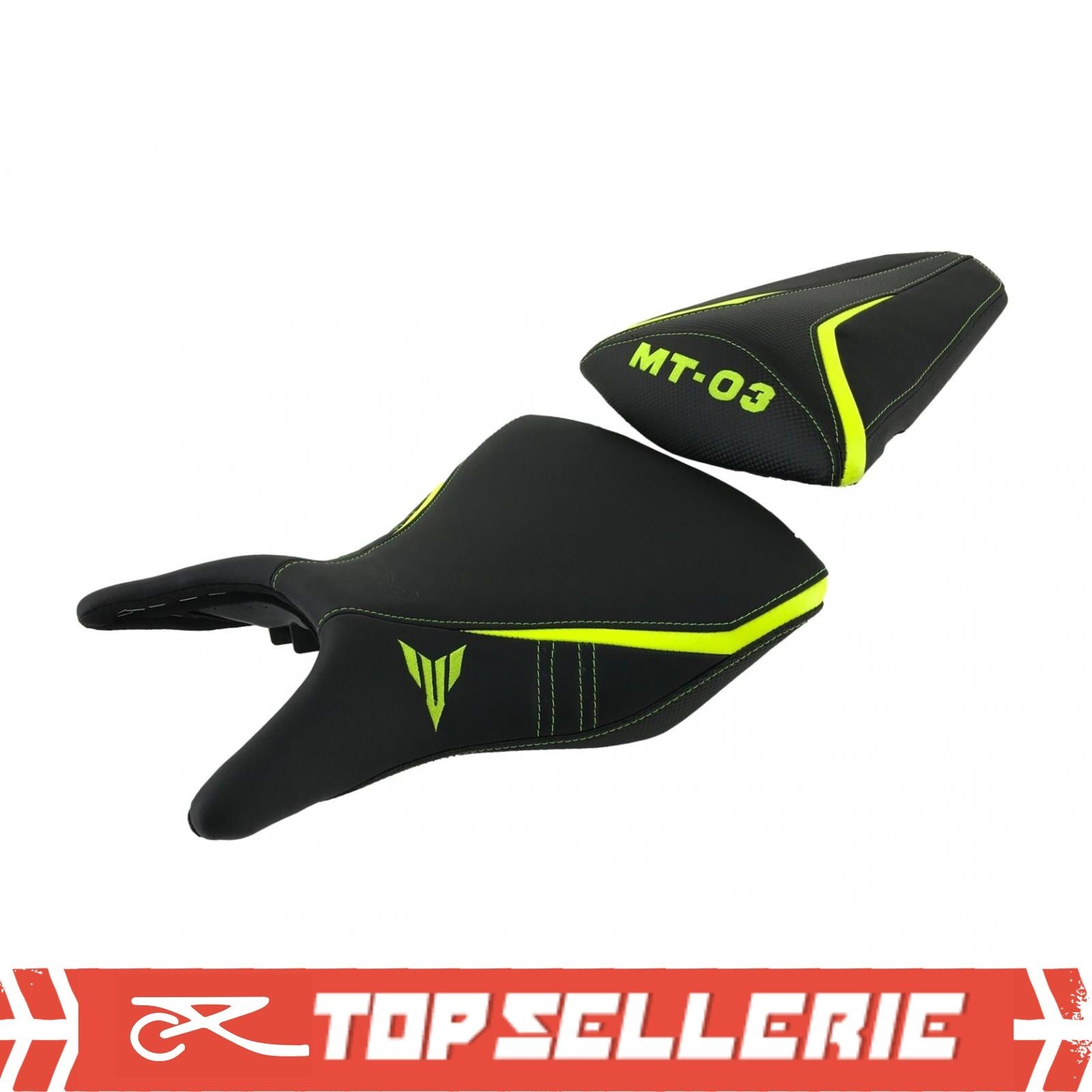 Housse de selle moto Yamaha MT03 2016-2026 accessoire selle noire HSD6603