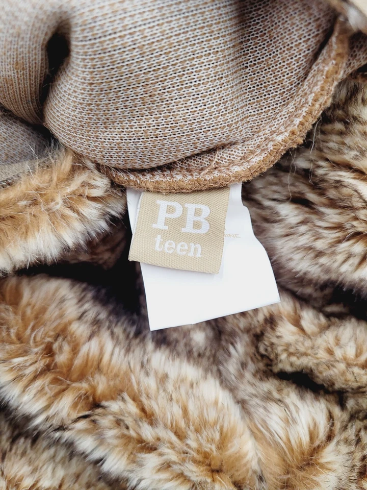 Pottery Barn Teen Luxe Faux Fur Bean Bag Cover only Brown Small NWOT - Image 3 of 4