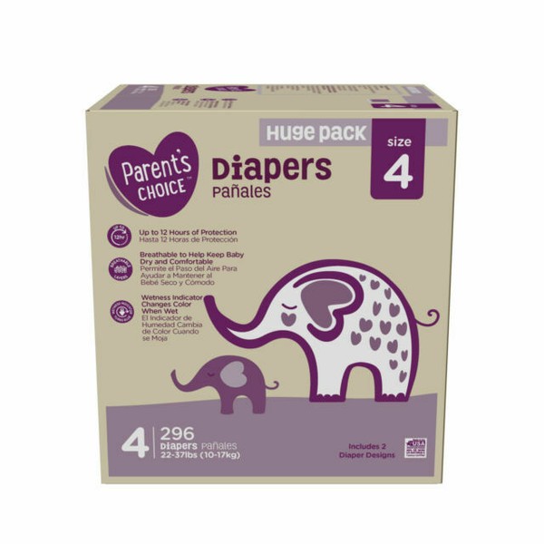 diapers parents choice size 4
