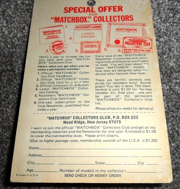 1971 CARD MATCHBOX SUPERFAST PINK Beach Buggy No. 30 & Protecto - Image 3 of 3