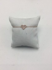 78 Crislu rose gold tone pave heart bracelet CL1A