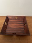 SWEDISH WOOD Cutout Hearts 8.5” Wooden Serving or Display Tray SWEDEN — photo 1